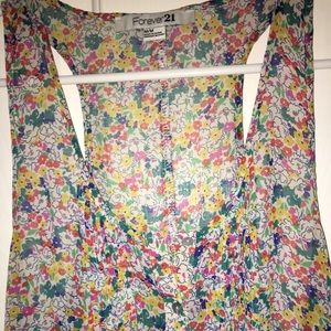 Floral pattern tank top